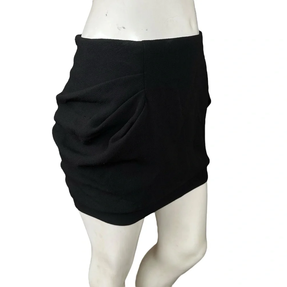 Vanessa Bruno Black Mini Bubble Skirt Zip Up Back Size US 2/XS FR 34